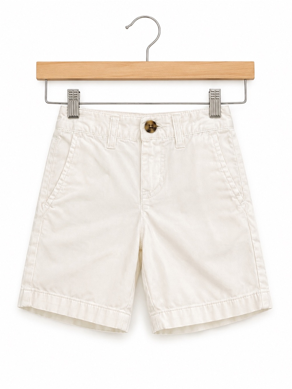 Old Navy Kids White Cotton Twill Chino Shorts Adjustable Waist 2T